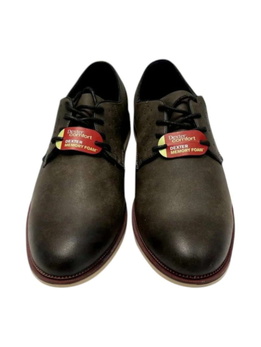 Dexter Comfort Mens Shoes Size 13M Warren Grey Cognac Oxford Memory Foam New
